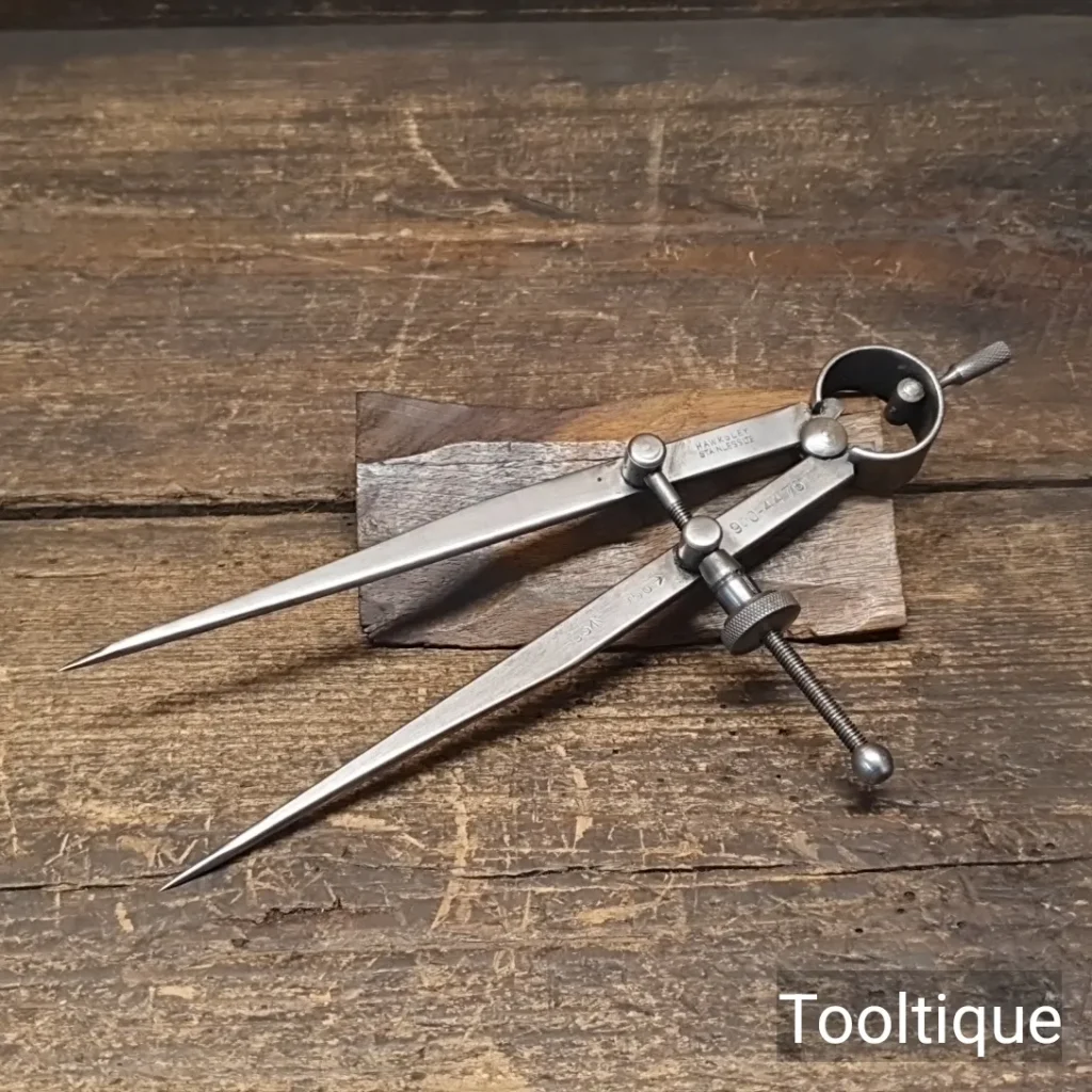 Vintage 7” Hawksley Spring Steel Dividers Stamped 1966 - Refurbished