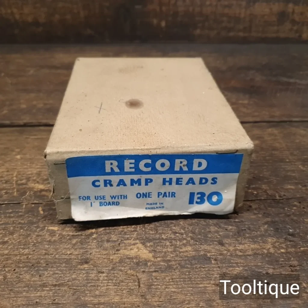 Vintage Boxed Record Tools No: 130 Pair of Sash Cramp Heads - Good Condition