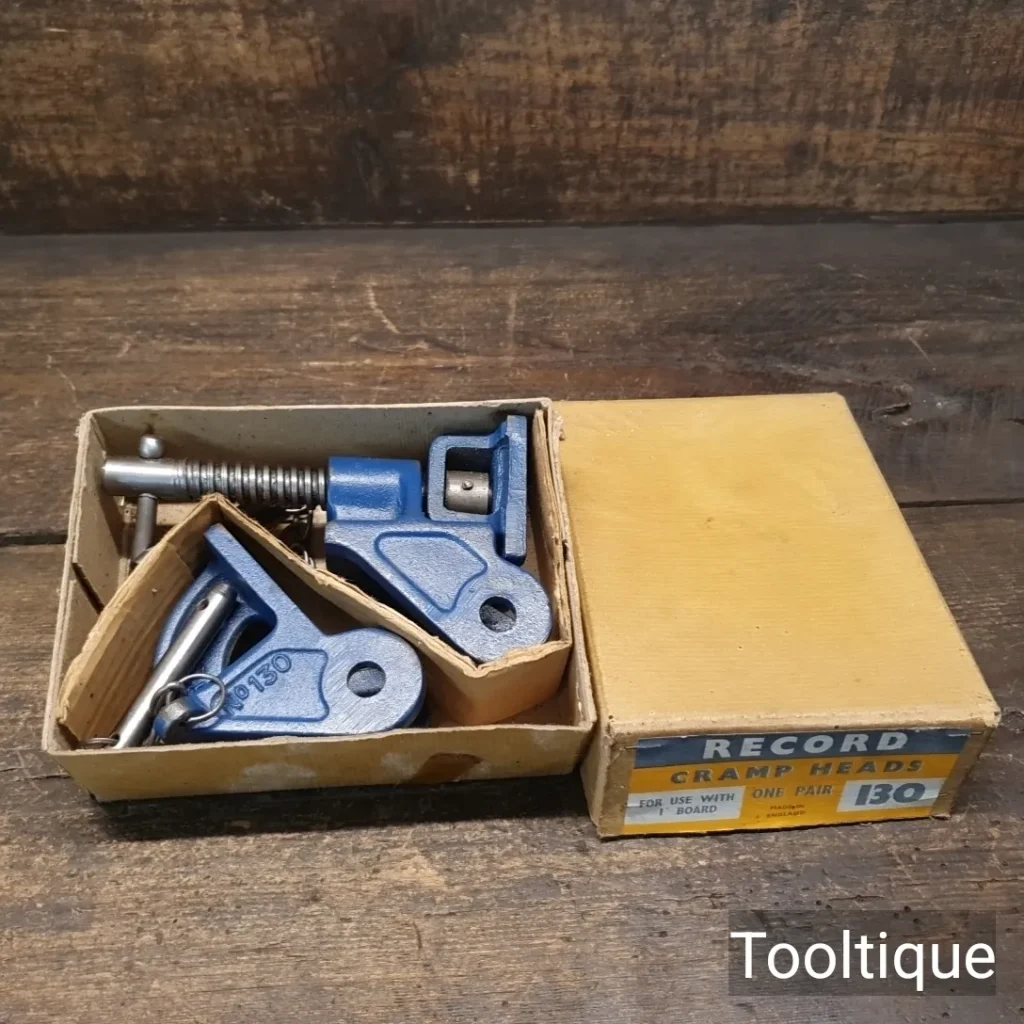 Vintage Boxed Record Tools No: 130 Pair of Sash Cramp Heads - Good Condition