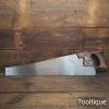 Vintage 24” Canadian Henry Disston 7 Tpi Cross Cut Handsaw - Fully Refurbished