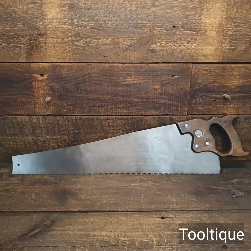 Vintage 24” Canadian Henry Disston 7 Tpi Cross Cut Handsaw - Fully Refurbished
