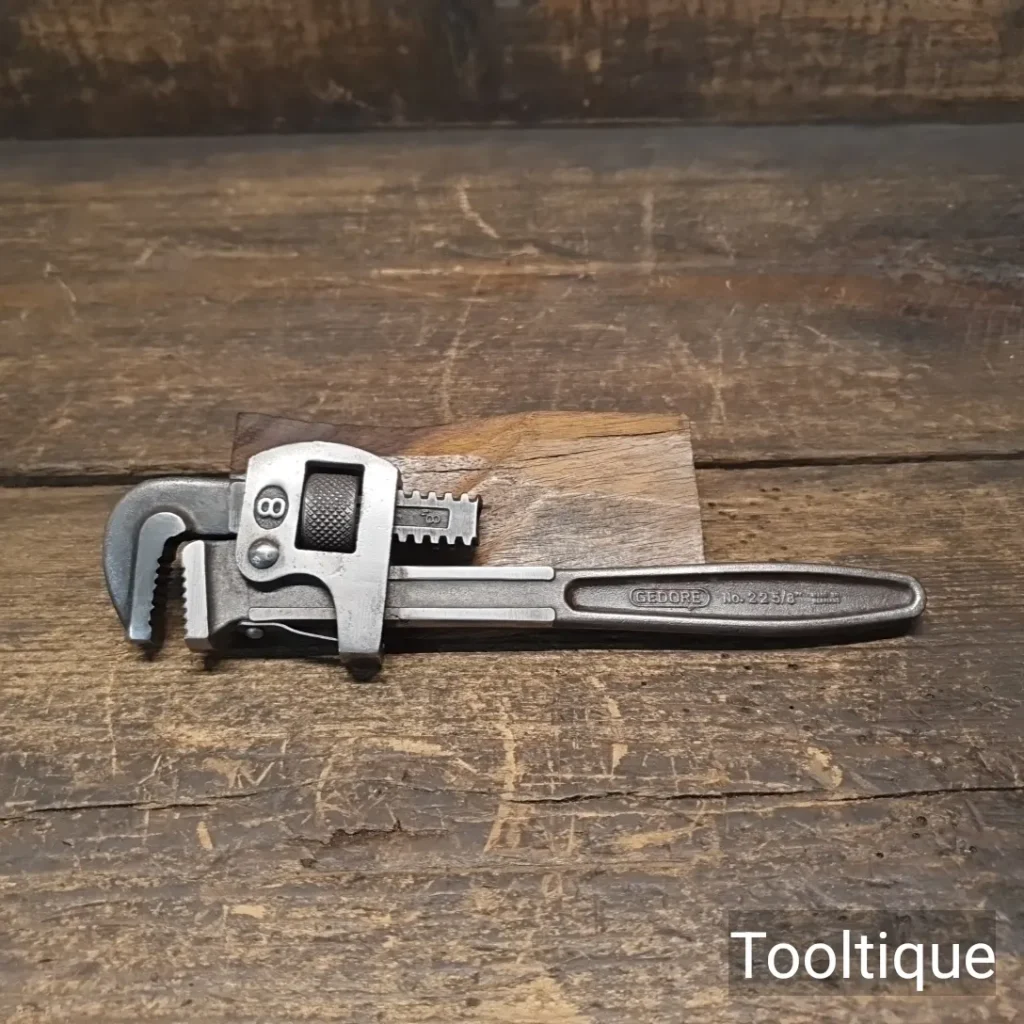 Vintage 8” Gedore Germany No: 22 5/8” Stilson Pattern Wrench - Refurbished