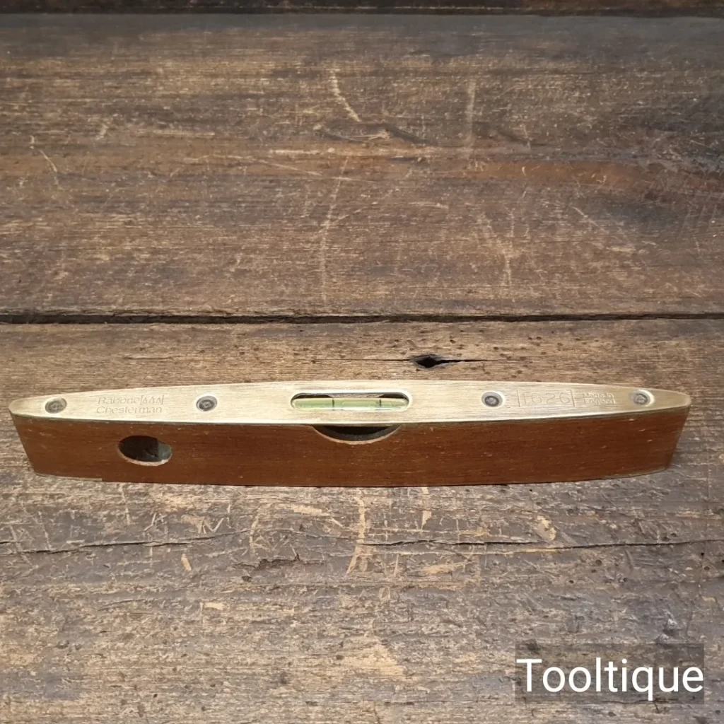 Vintage Rabone Chesterman No: 1626 Mahogany & Brass Boat Level - Good Condition