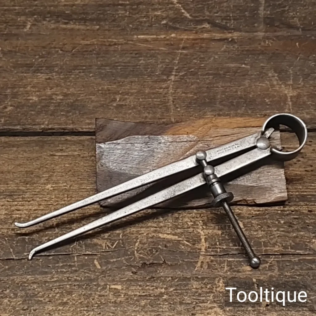 Vintage 7” Athol Machine Co. USA Inside Spring Steel Callipers - Good Condition