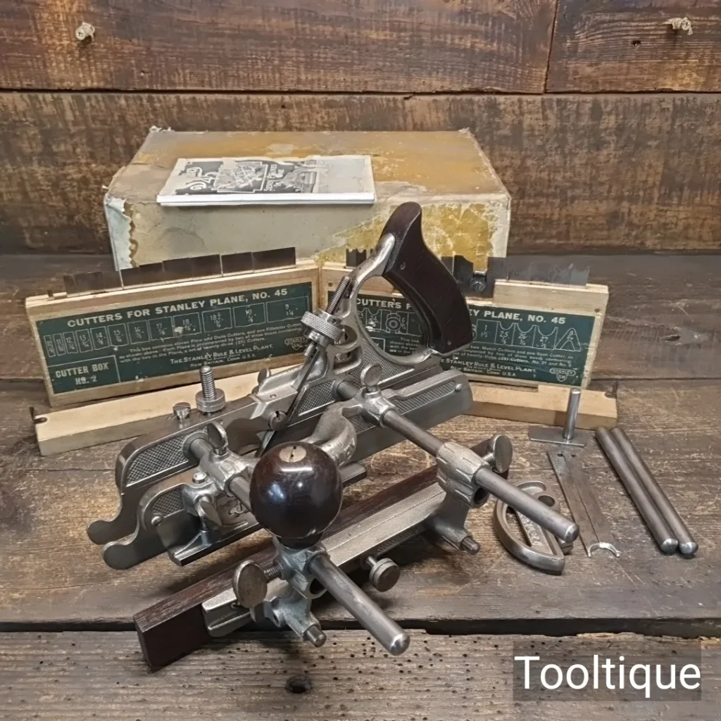 Vintage Boxed Stanley Sweetheart USA No: 45 Plough Plane - Fully Refurbished