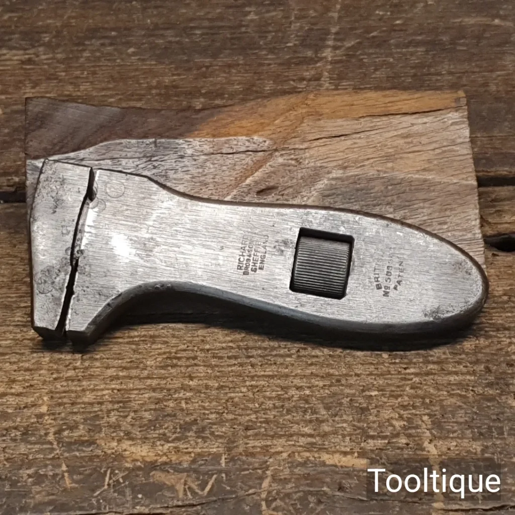 Vintage 4” Richard Bros & Sons Automotive Adjustable Wrench - Good Condition
