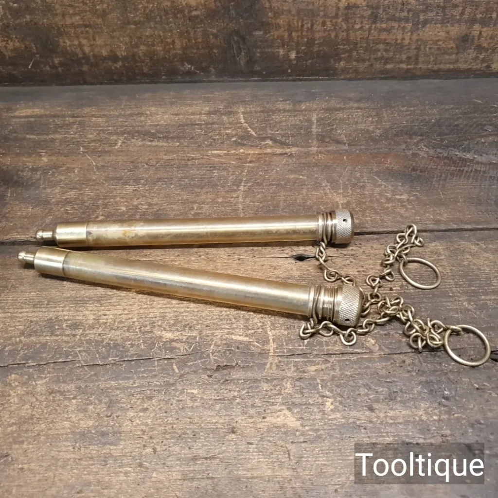 2 No: Vintage British Brass Water Levels - Refurbished & Good Condition