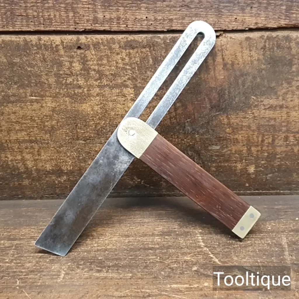 Vintage Carpenters 9” Rosewood & Brass Sliding Bevel - Refurbished