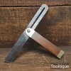Vintage Carpenters 9” Mahogany & Brass Sliding Bevel - Refurbished