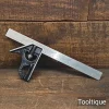 Vintage 12” Rabone England No: 1902 Cast Steel Adjustable Set Square - Refurbished
