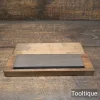 Vintage 8”x 2” Medium Grit Carborundum Oil Stone Pine Box - Lapped Flat