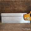 Vintage 8” Thomas Turner Warranted Correct 19 Tpi Brass Back Dovetail Saw - Refurbished