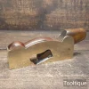 Vintage English Brass Cast & Mahogany Infill Shoulder Plane - Fully Refurbished