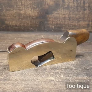 Vintage English Brass Cast & Mahogany Infill Shoulder Plane - Fully Refurbished