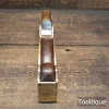 Vintage English Brass Cast & Mahogany Infill Shoulder Plane - Fully Refurbished