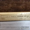 Vintage 10” W. Tyzack Sheffield No: 120 Brass Back Tenon Saw - Fully Refurbished
