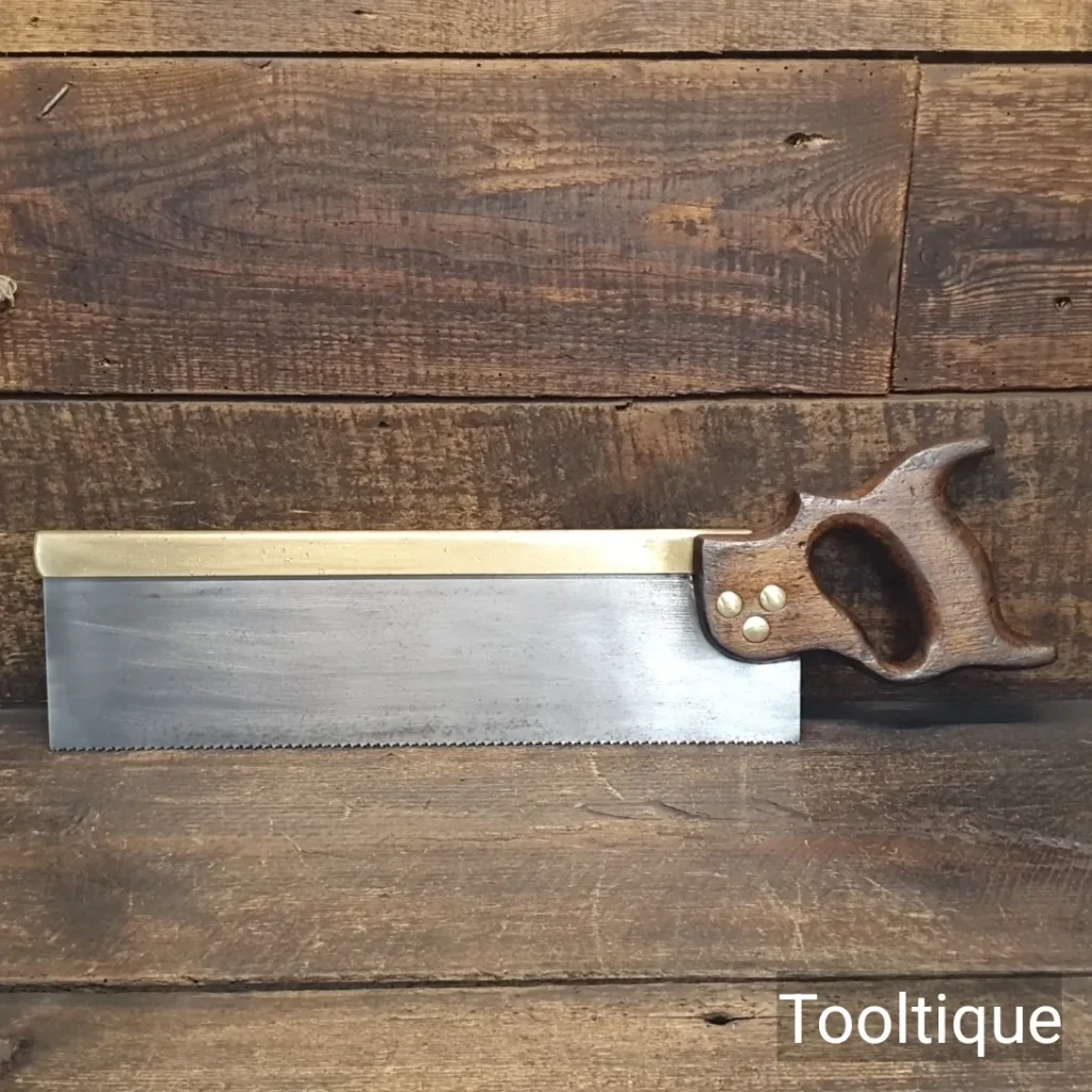 Vintage 14” British Made Brass Back Bench Cross Cut Saw 11 TPI - Fully Refurbished
