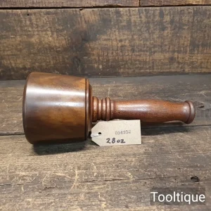 Bespoke Hand Wood-Turned Reclaimed Old Lignum Vitae Mallet - Utile Handle