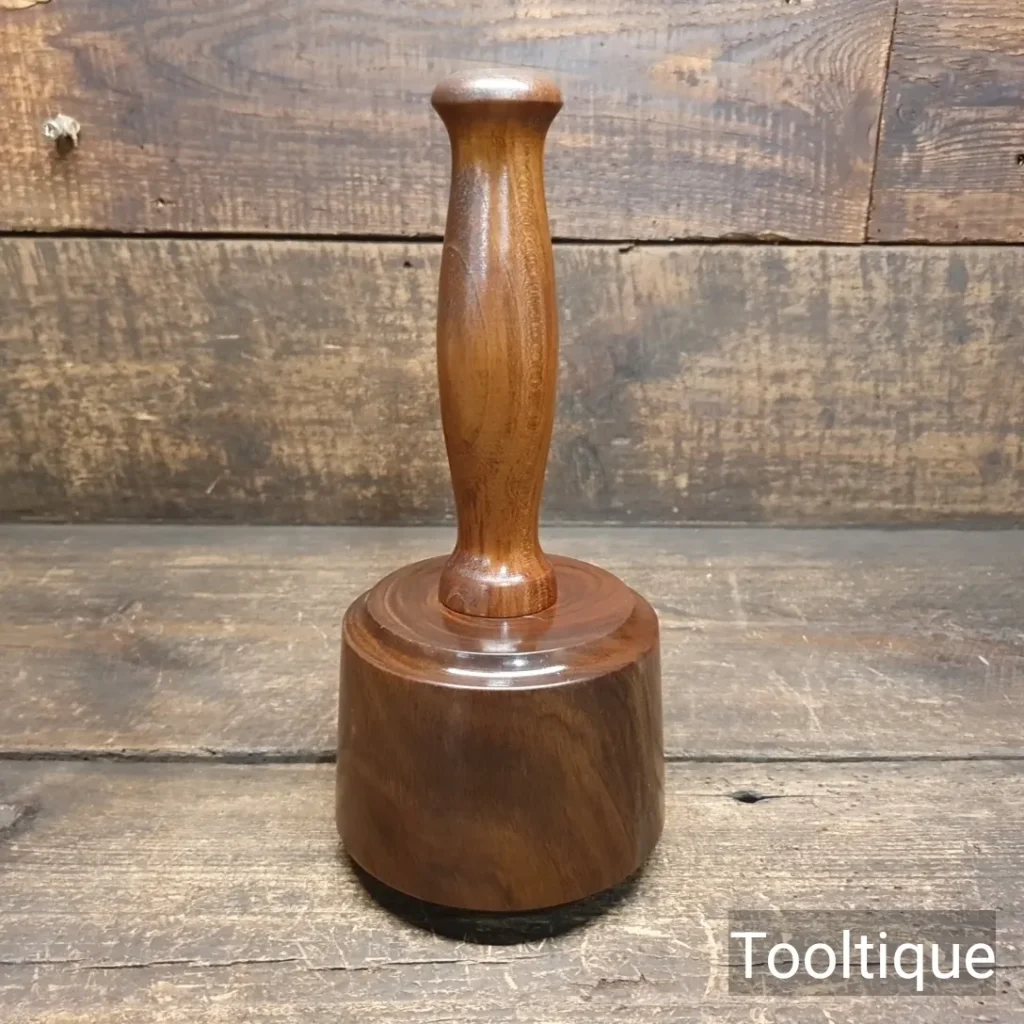 Bespoke Hand Wood-Turned Reclaimed Old Lignum Vitae Mallet - Cherry Handle