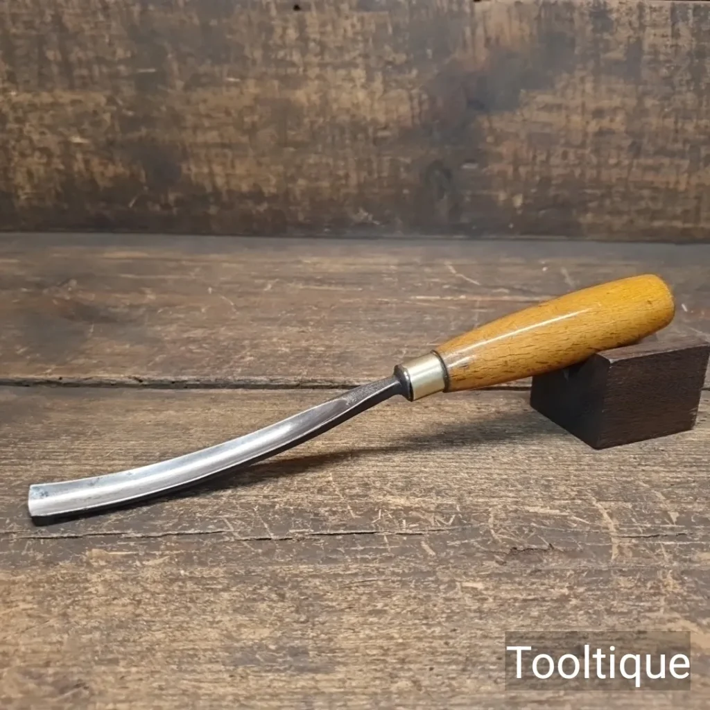 Vintage ½” S.J Addis & Sons Woodcarvers Curved Stem Gouge Chisel - Sharpened