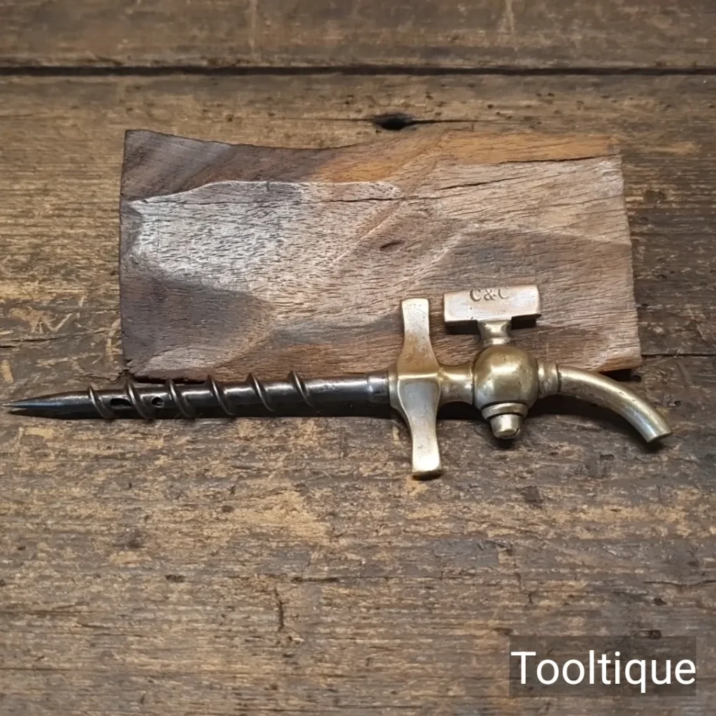 Antique C&C Corkscrew Champagne Cork Tap - Refurbished Ready For Use