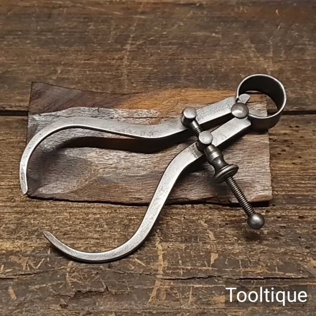 Vintage 5” Moore & Wright Outside Spring Steel Calipers - Good Condition