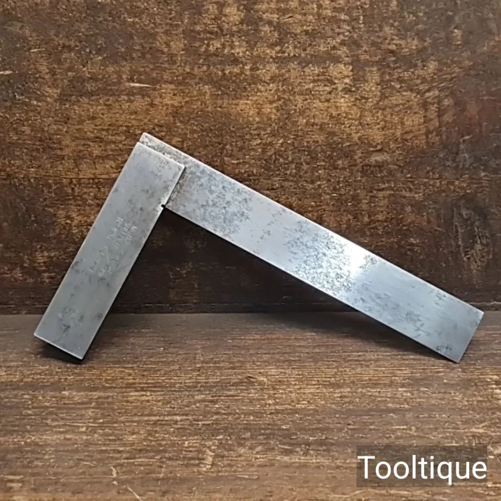 Vintage 5 ¼” Moore & Wright No: 400 Engineers Precision Silver Steel Square