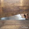 Vintage 24” British Warranted Superior Rip Hand Saw 5 TPI - Fully Refurbished