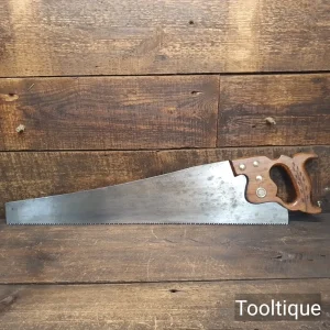 Vintage 24” British Warranted Superior Rip Hand Saw 5 TPI - Fully Refurbished