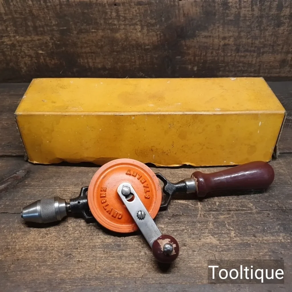 Vintage Boxed Stanley No: 805 Single Pinion Egg Beater Hand Drill - Refurbished